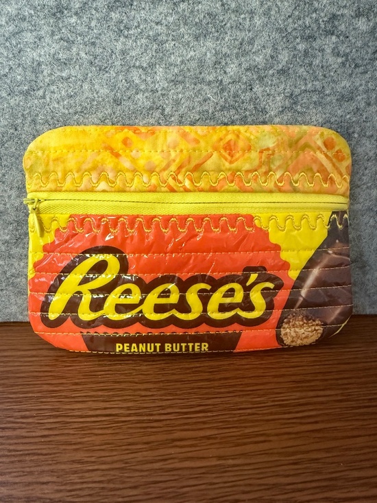 Handcrafted Handbags - Recycled candy wrapper zippered bag